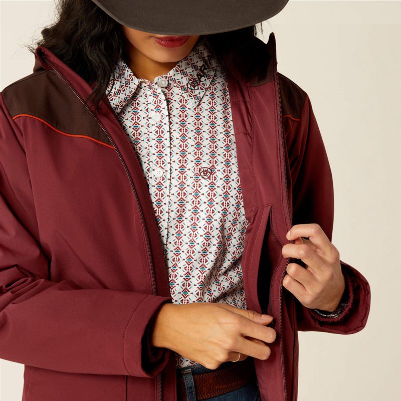 Tawny Port/Chocolate Plum Ariat Pioneer Stretchshell Jacket | 05LEFKNPW