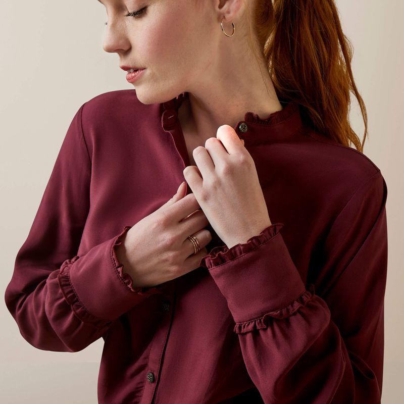 Tawny Port Ariat Clarion Blouse | 81KZFIAOE