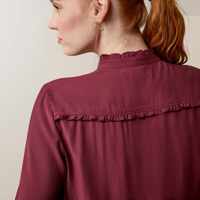 Tawny Port Ariat Clarion Blouse | 81KZFIAOE