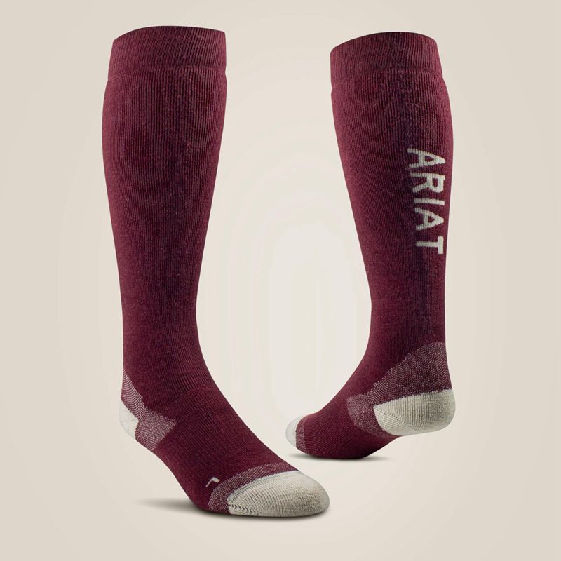 Tawny Port Ariat Country Performance Merino Socks | 17FUKBMVP