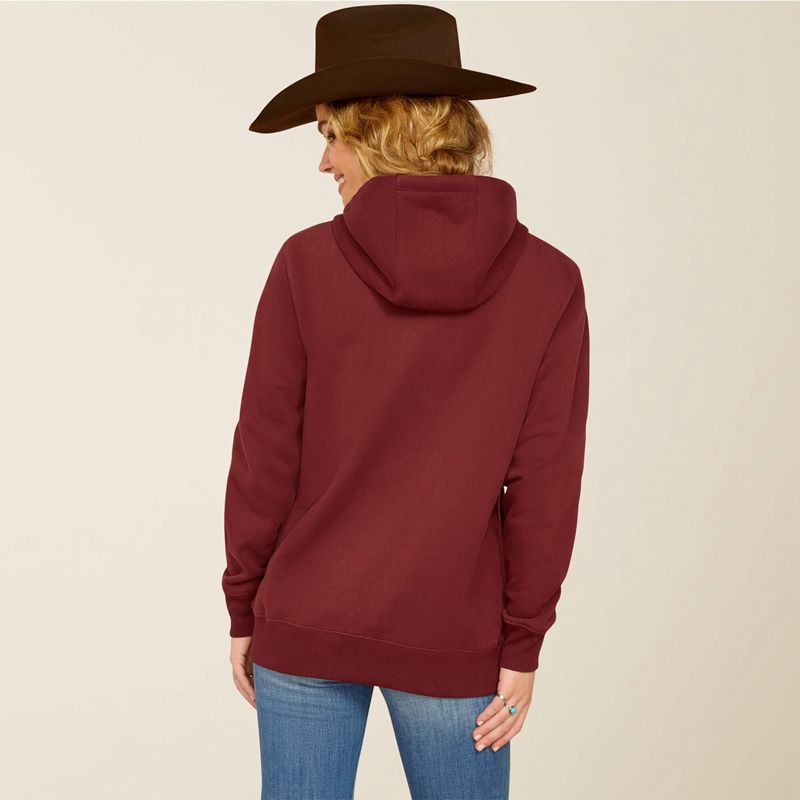 Tawny Port Ariat Logo 2.0 Hoodie | 01WDXGBPH