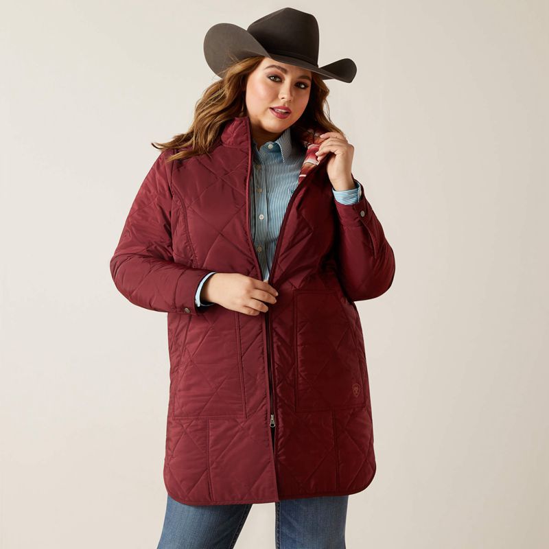 Tawny Port Ariat Quilted Jacket | 73VSDOPKL