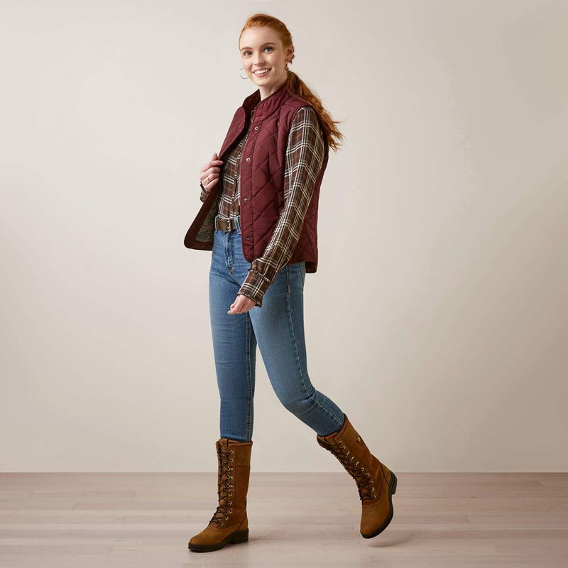 Tawny Port Ariat Woodside Vest | 79JASGDWC