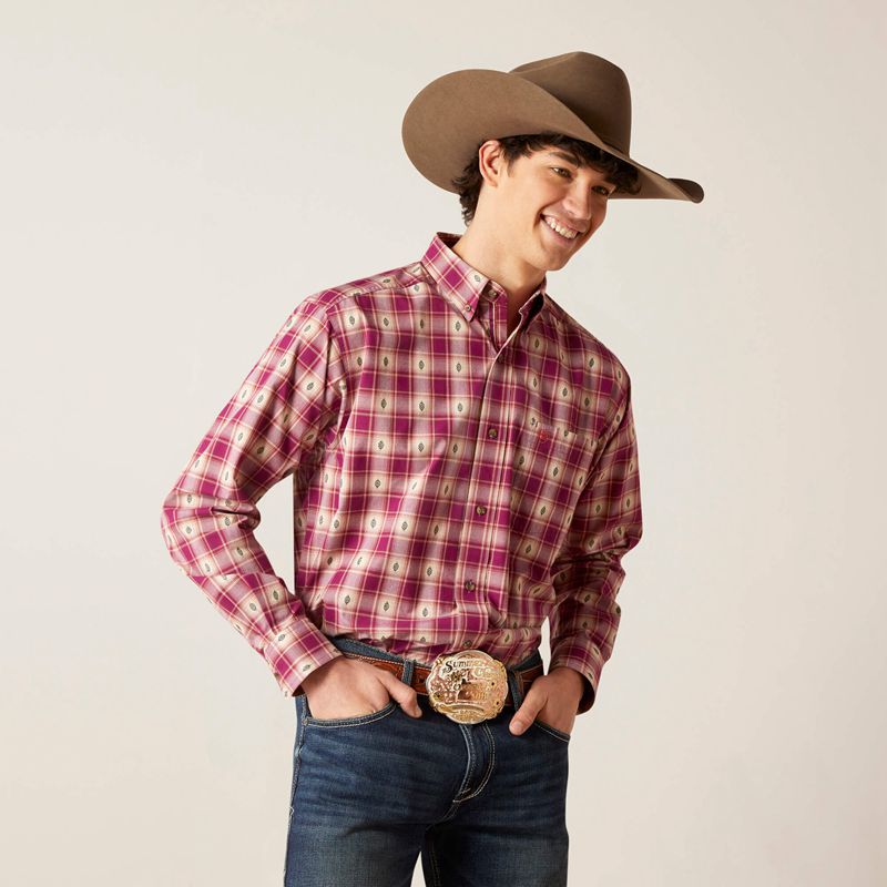 Terra Rouge Ariat Pro Series Seamus Classic Fit Shirt | 02RIMUCFN