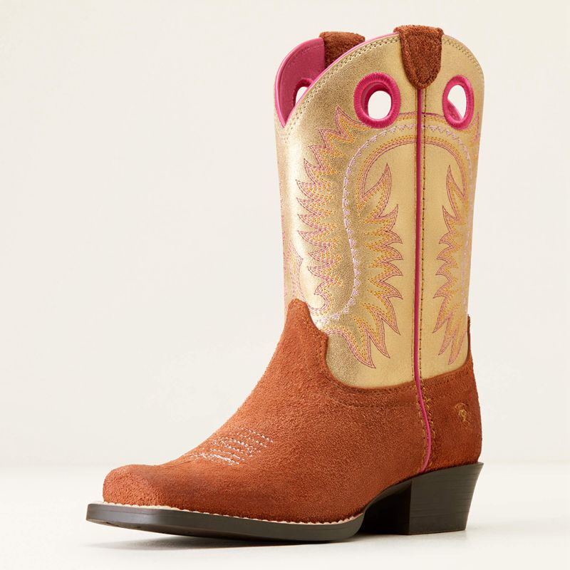 Terracotta Roughout Ariat Bk Derby Monroe Western Boot | 04WRYMXEB