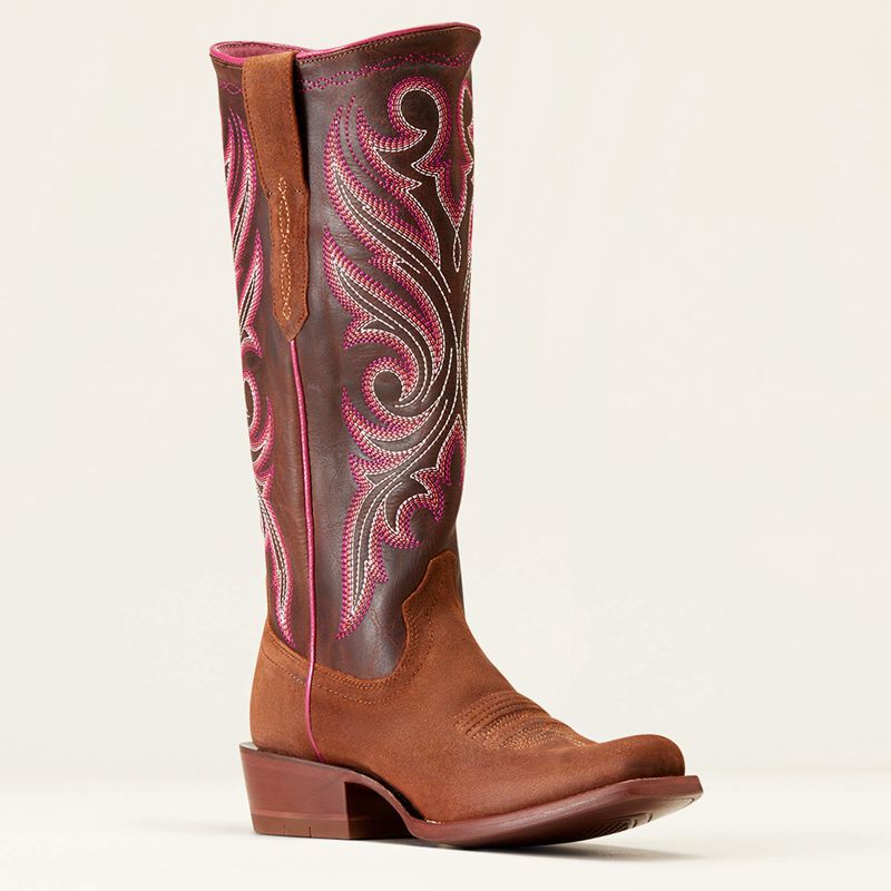 Terracotta Roughout Ariat Futurity Starlight Stretchfit Western Boot | 98EVZRHCP