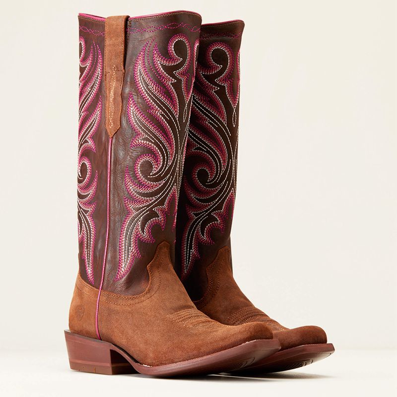 Terracotta Roughout Ariat Futurity Starlight Stretchfit Western Boot | 98EVZRHCP