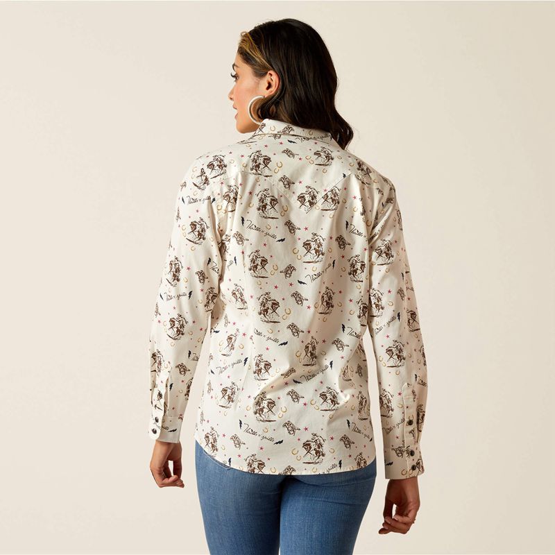 Thrilling Print Ariat Thrills N Spills Shirt | 95VEBCAMS