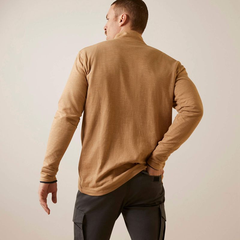 Tiger's Eye Ariat Rebar Foundation 1/4 Zip Shirt | 65FMKYXRB