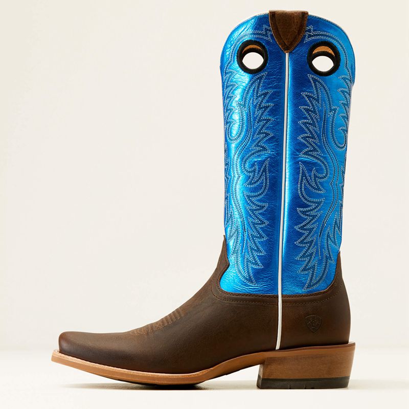 Tobacco Toffee/Bright Blue Patent Ariat Ringer Cowboy Boot | 36CXTLKBN