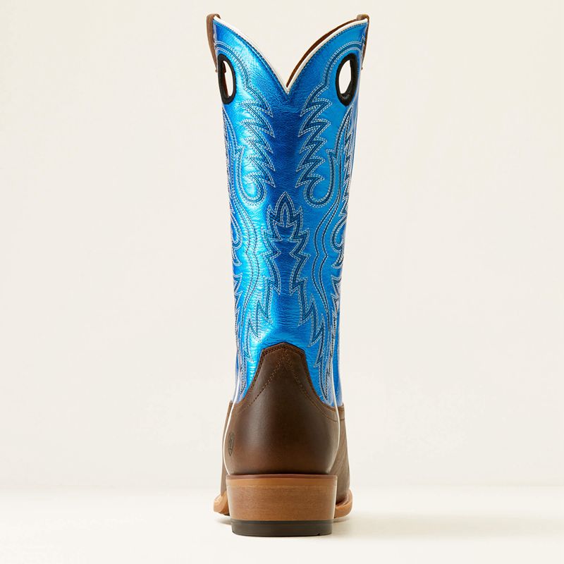 Tobacco Toffee/Bright Blue Patent Ariat Ringer Cowboy Boot | 36CXTLKBN