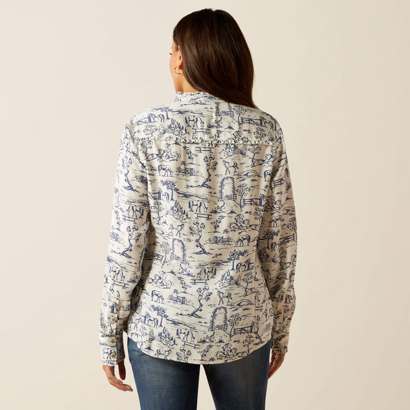 Toile Scene Print Ariat Clarion Blouse | 34EMYRFHC