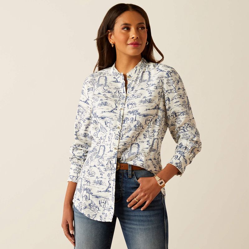 Toile Scene Print Ariat Clarion Blouse | 34EMYRFHC