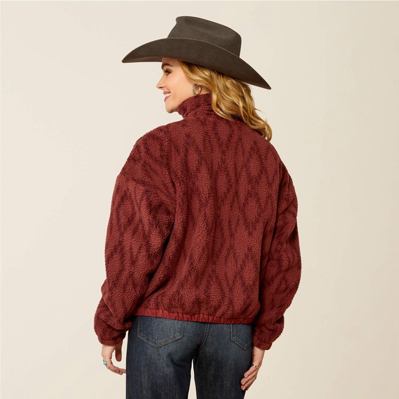 Tonal Port Print Ariat Sherpa Blocked Jacket | 09HSEWLBA