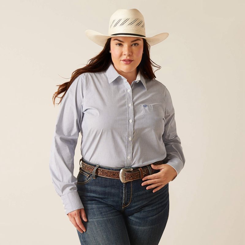 True Blue Ariat Kirby Stretch Shirt | 84SOGXRFA