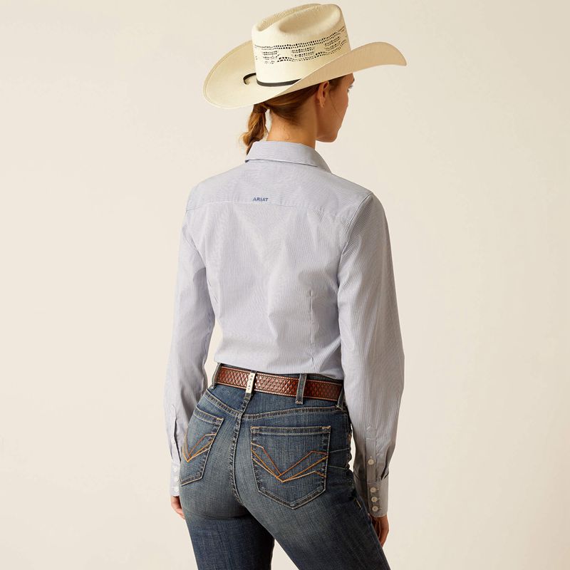 True Blue Ariat Kirby Stretch Shirt | 84SOGXRFA