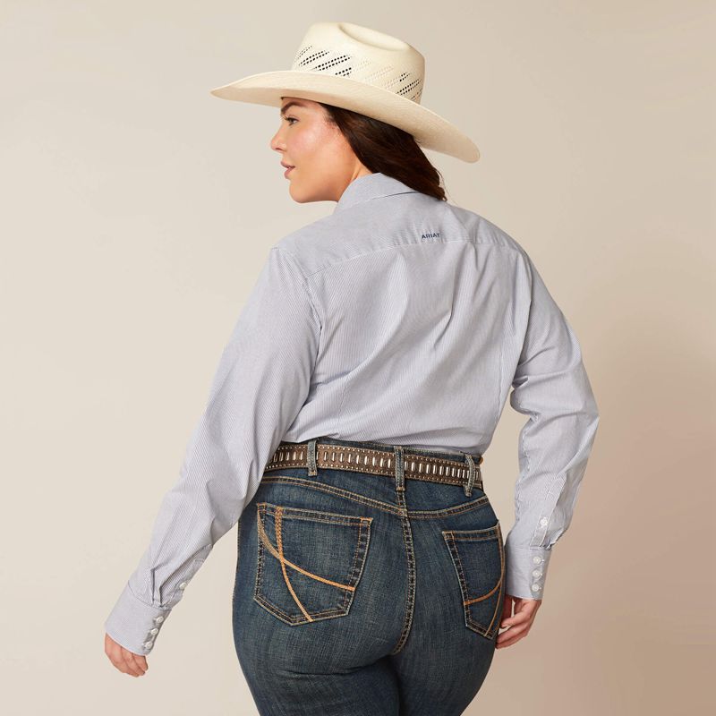 True Blue Ariat Kirby Stretch Shirt | 84SOGXRFA