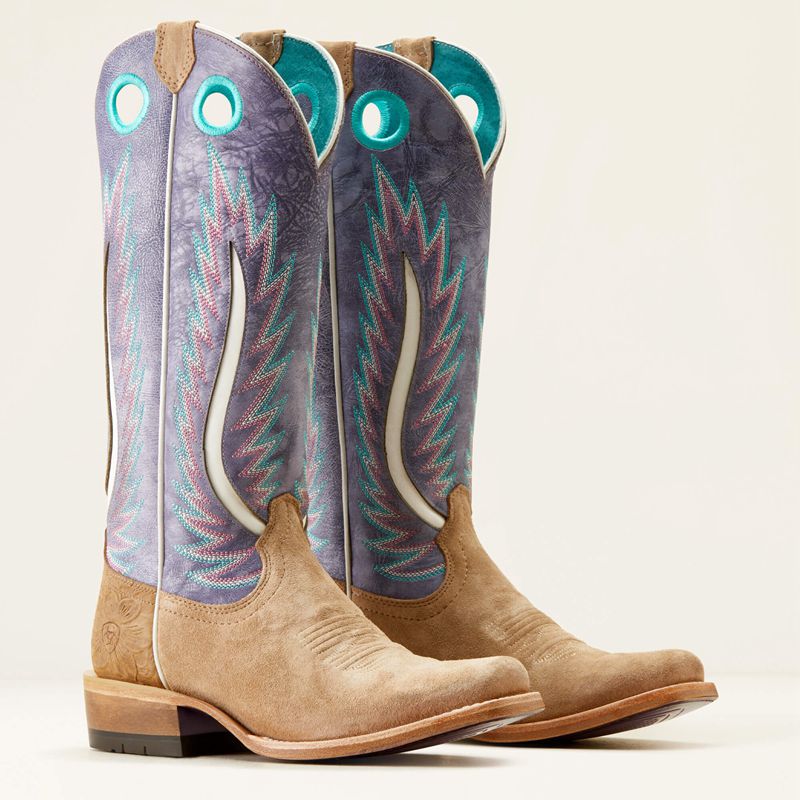 Truly Taupe/Lavender Fields Ariat Futurity Fort Worth Western Boot | 56ZTMBQWX