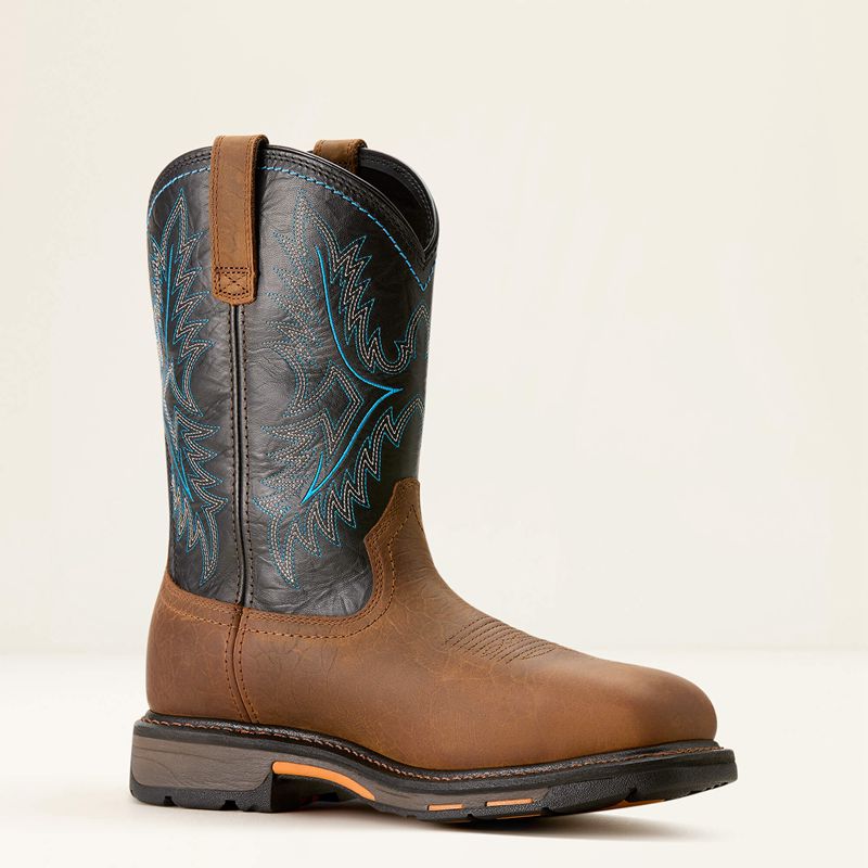 Tumbled Bark/Twilight Ariat Workhog Csa Waterproof Composite Toe Work Boot | 78AUCIKPL