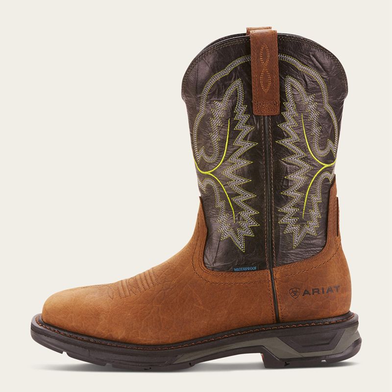 Tumbled Bark Ariat Workhog Xt Waterproof Work Boot | 49DRITMFA