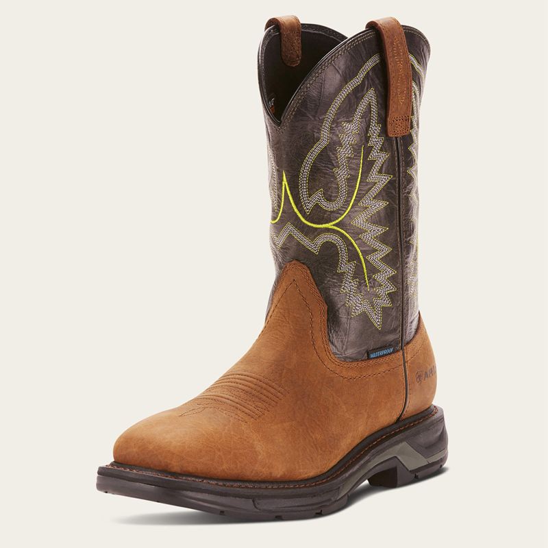 Tumbled Bark Ariat Workhog Xt Waterproof Work Boot | 49DRITMFA