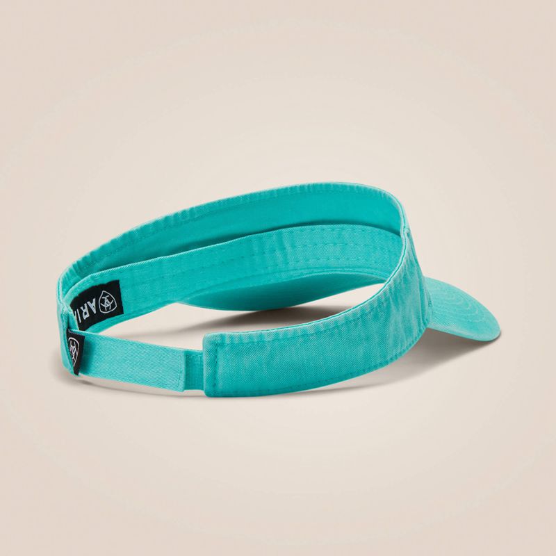 Turquoise Ariat Offset Box Logo Visor | 72UFBYMPH