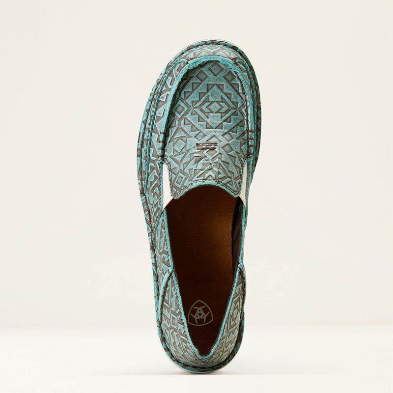 Turquoise Blanket Emboss Ariat Cruiser | 19OAQIWZT