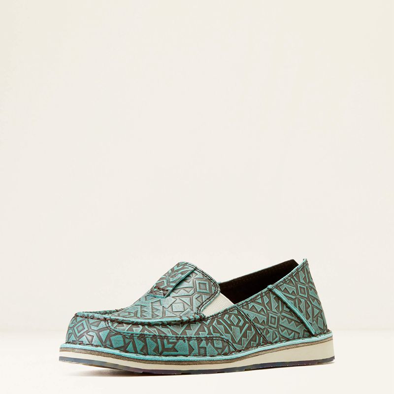 Turquoise Blanket Emboss Ariat Cruiser | 19OAQIWZT