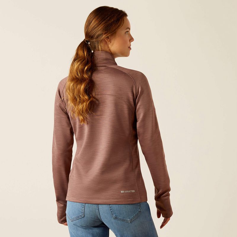 Twilight Mauve Ariat Tek Team 1/2 Zip Sweatshirt | 17BZVPSWK