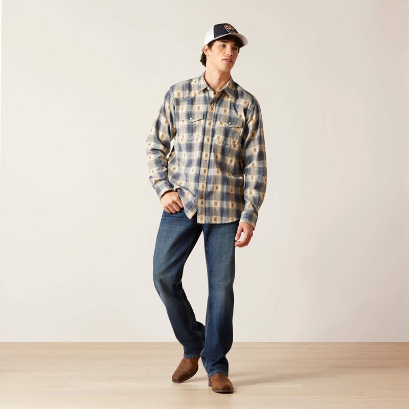 Vaporous Gray Ariat Hiro Retro Fit Shirt | 97HPWLUAX