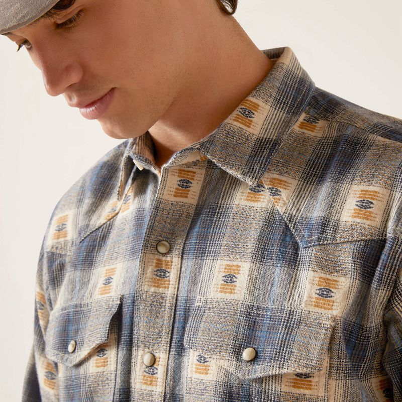 Vaporous Gray Ariat Hiro Retro Fit Shirt | 97HPWLUAX