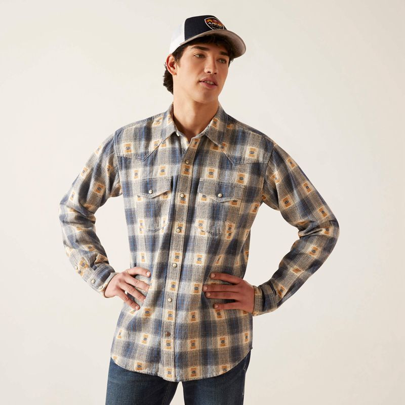 Vaporous Gray Ariat Hiro Retro Fit Shirt | 97HPWLUAX