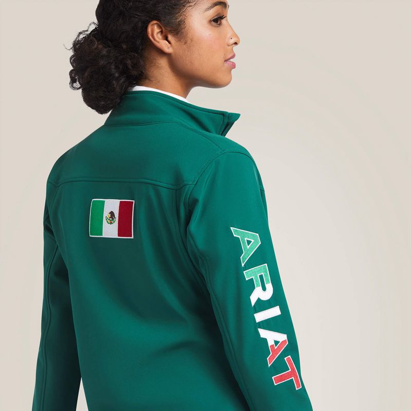 Verde Ariat Classic Team Softshell Mexico Jacket | 95UTSBJQH