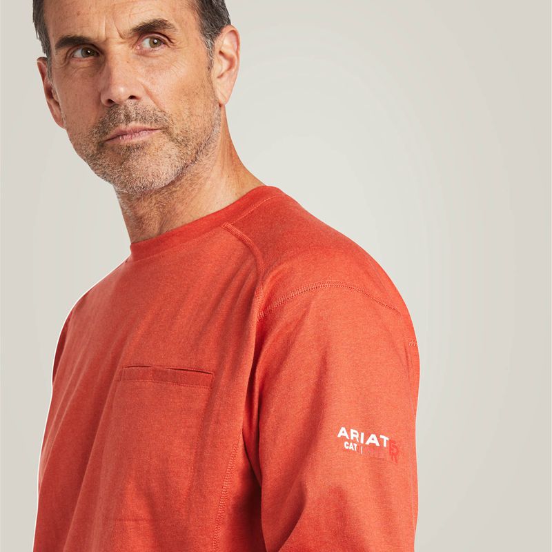 Volcanic Heather Ariat Fr Air Crew T-Shirt | 56WARCFJK