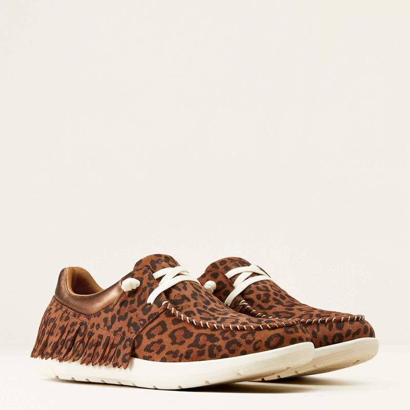 Warm Leopard Ariat Hilo Fringe | 27HJQBSIX