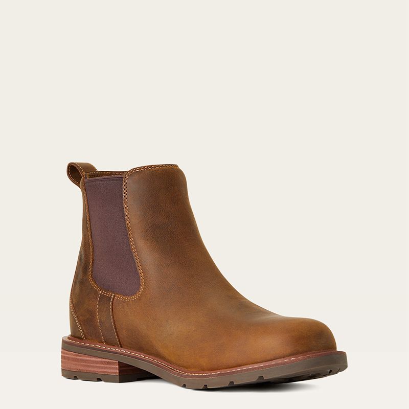 Weathered Brown Ariat Wexford Waterproof Chelsea Boot | 05XSLTFOJ