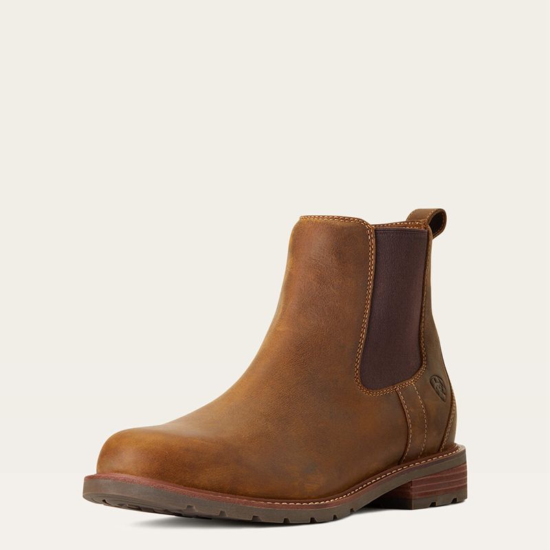 Weathered Brown Ariat Wexford Waterproof Chelsea Boot | 05XSLTFOJ