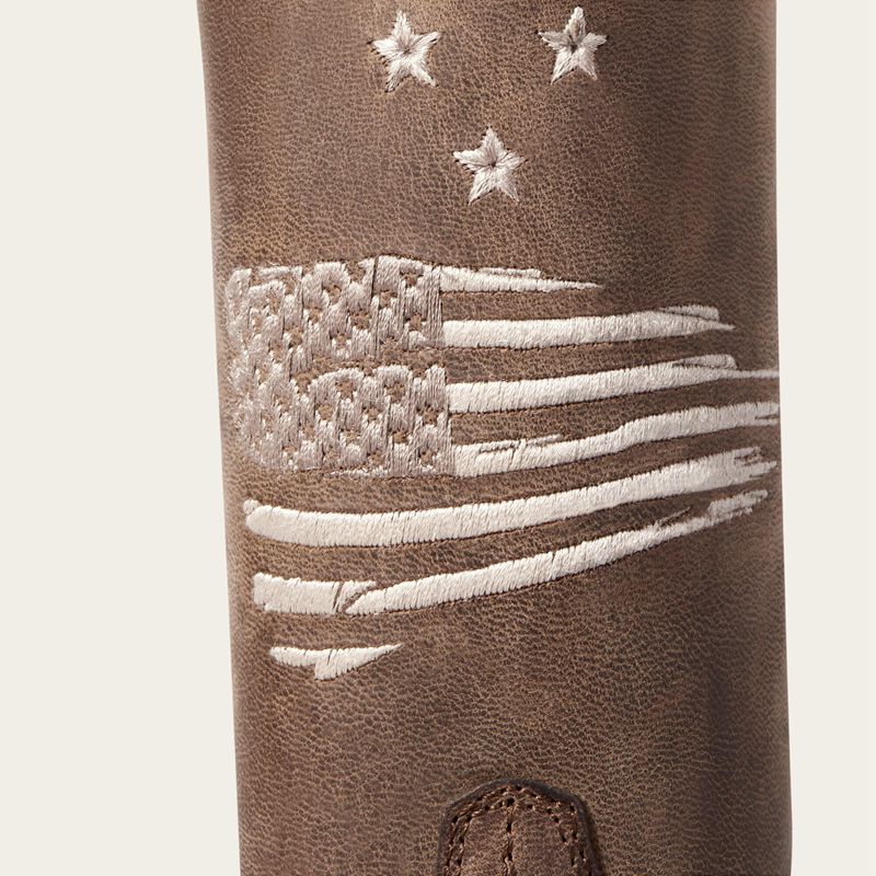 Weathered Tan Ariat Circuit Patriot Western Boot | 23PFIZJKH