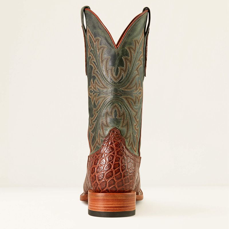 Whiskey Nile Croc/Forest Green Ariat Bench Made Bassett Western Boot | 49NQCYTXG