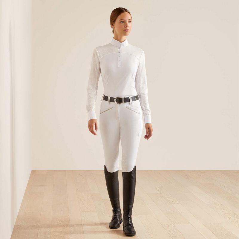 White Ariat Bellatrix Show Shirt | 91QBRGADP