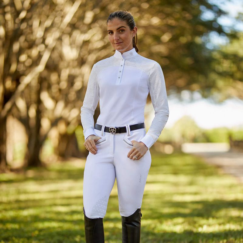 White Ariat Bellatrix Show Shirt | 91QBRGADP