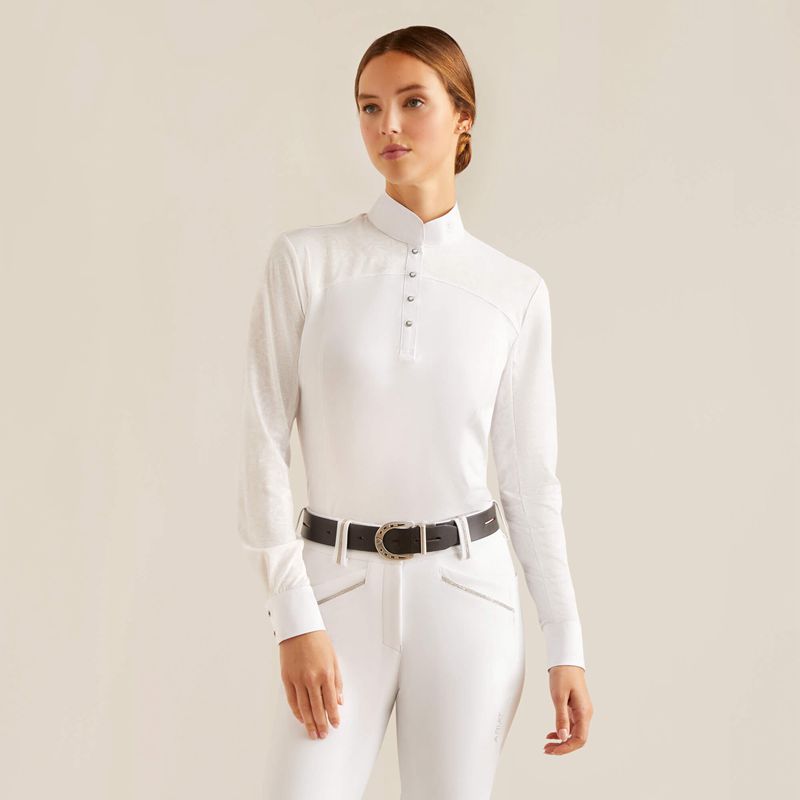 White Ariat Bellatrix Show Shirt | 91QBRGADP