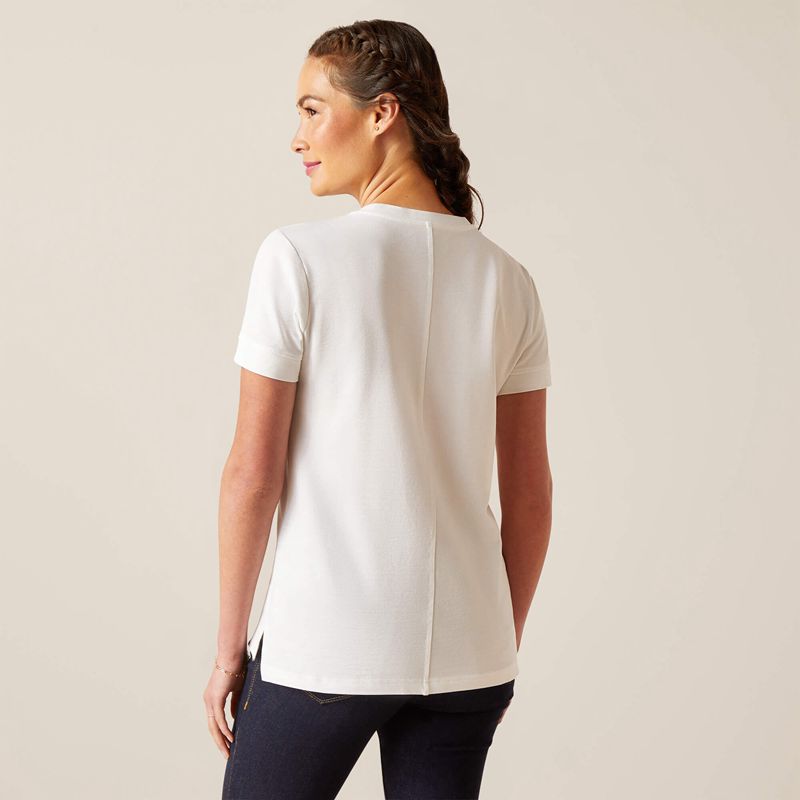 White Ariat Fairford T-Shirt | 60NPKFQSD