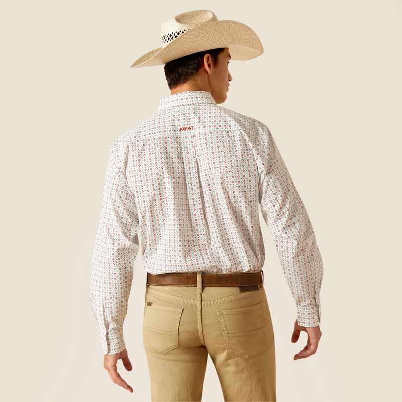 White Ariat Kade Classic Fit Shirt | 69FTUOHSI