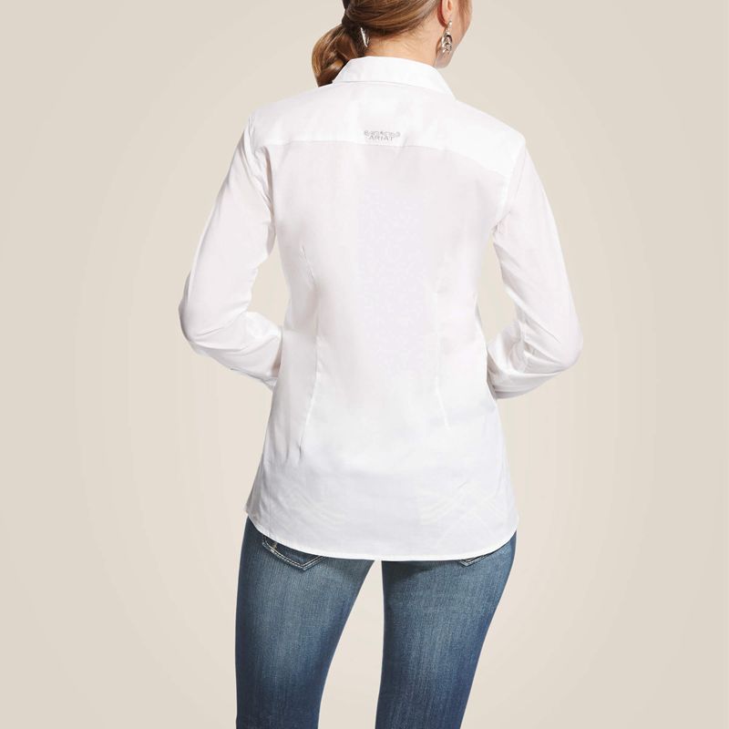 White Ariat Kirby Stretch Shirt | 80WHJKZXM