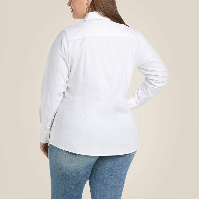 White Ariat Kirby Stretch Shirt | 80WHJKZXM