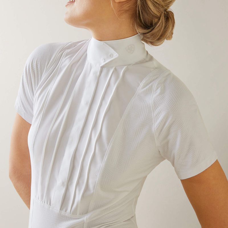 White Ariat Luxe Show Shirt | 97ILUJDOV