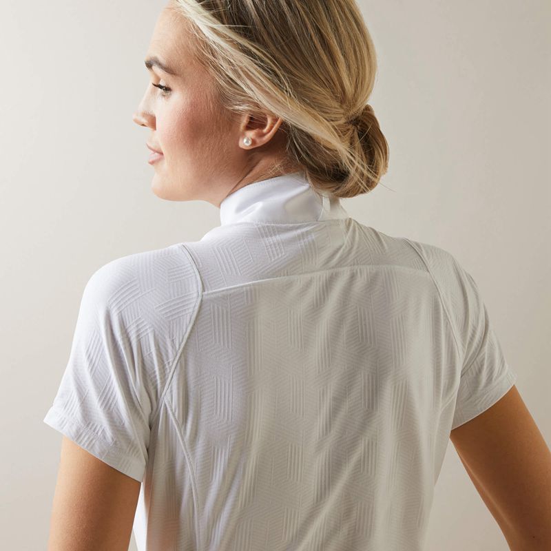 White Ariat Luxe Show Shirt | 97ILUJDOV