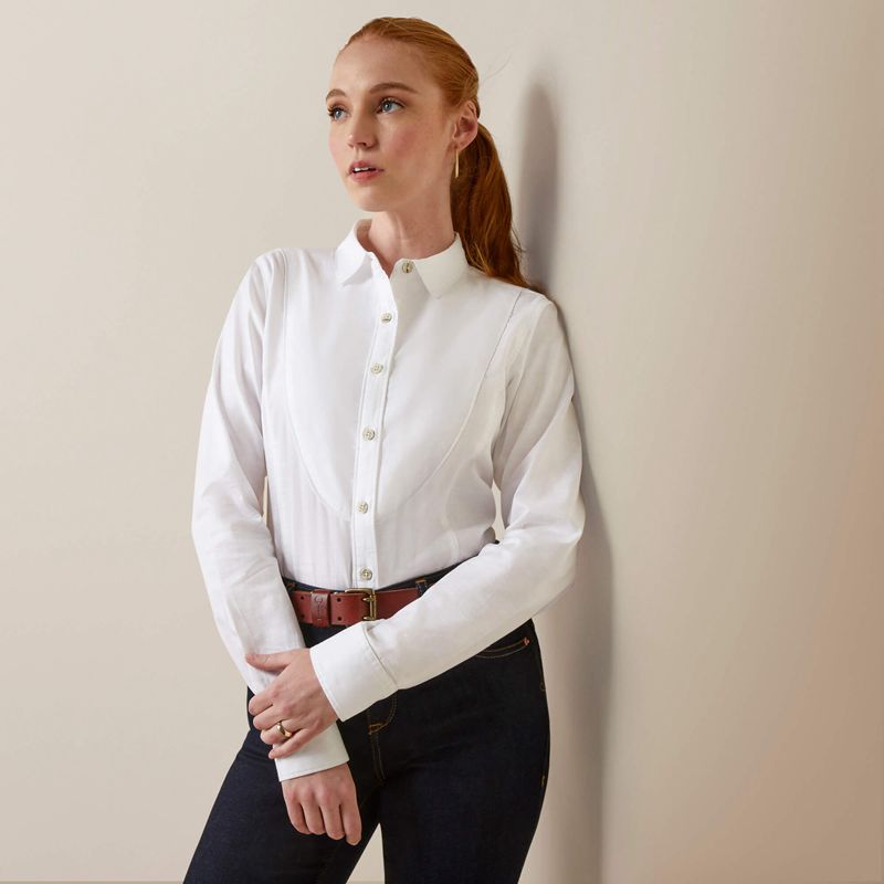 White Ariat Muir Blouse | 83XBKGSTU