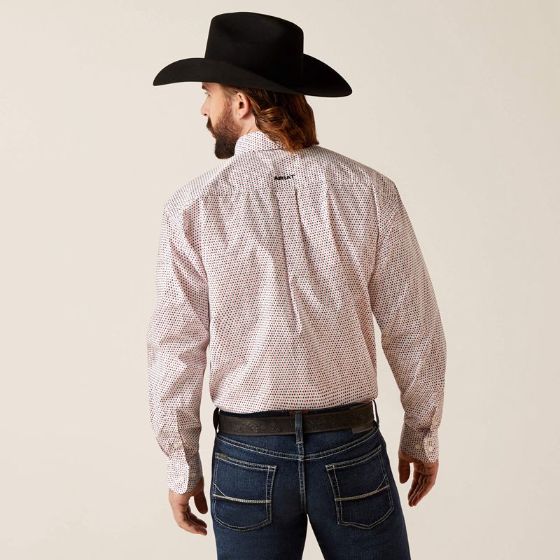 White Ariat Neithan Classic Fit Shirt | 76AGMYVFH